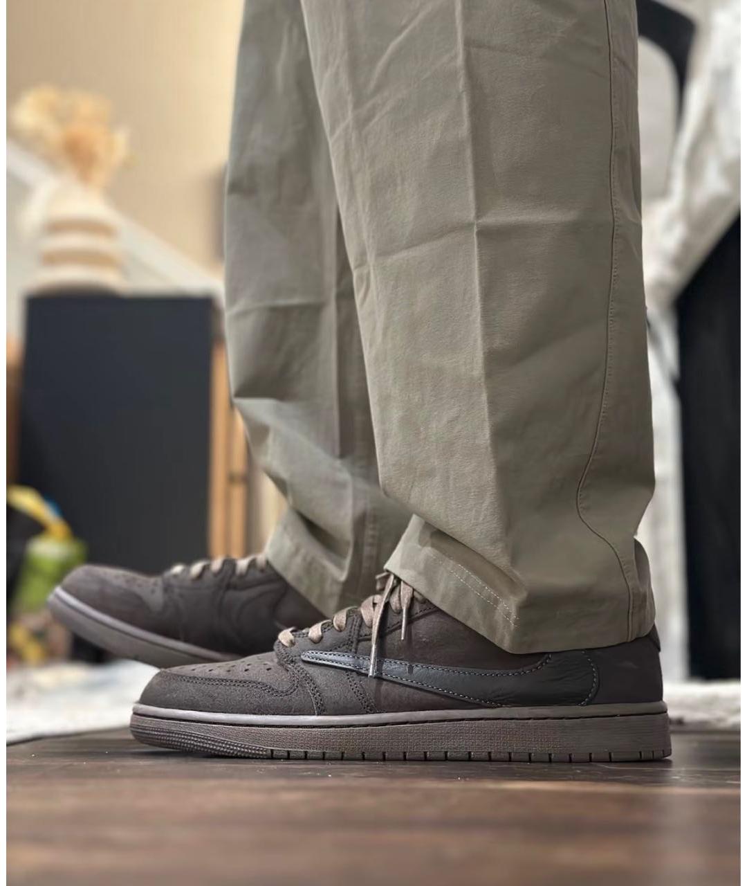 JORDAN Коричневые замшевые кроссовки, фото 6