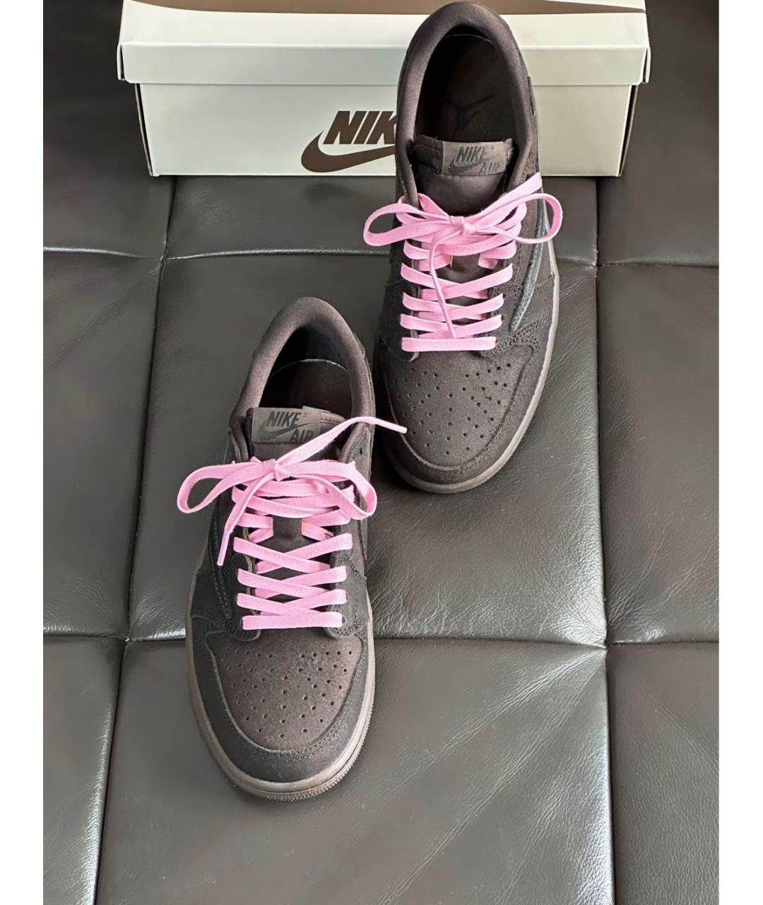 JORDAN Коричневые замшевые кроссовки, фото 3