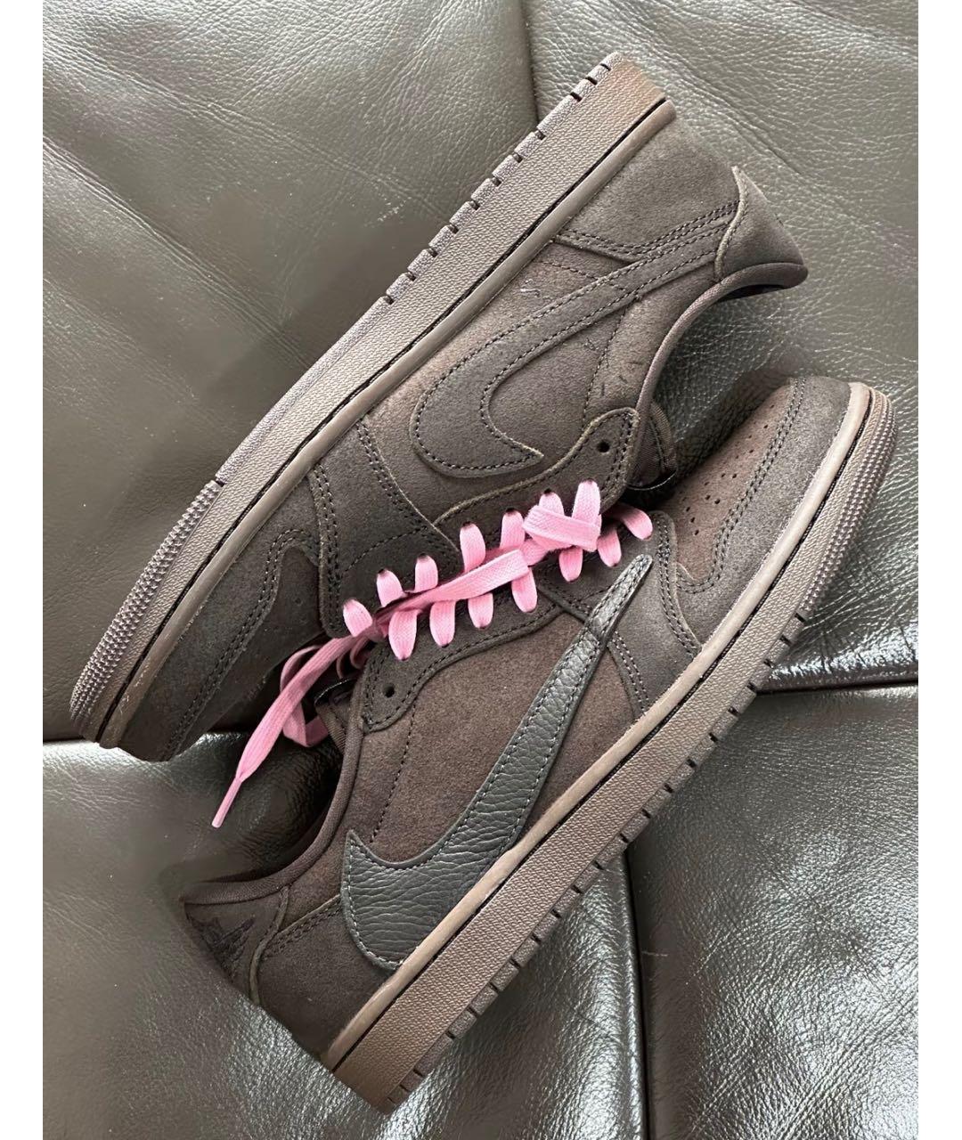 JORDAN Коричневые замшевые кроссовки, фото 4