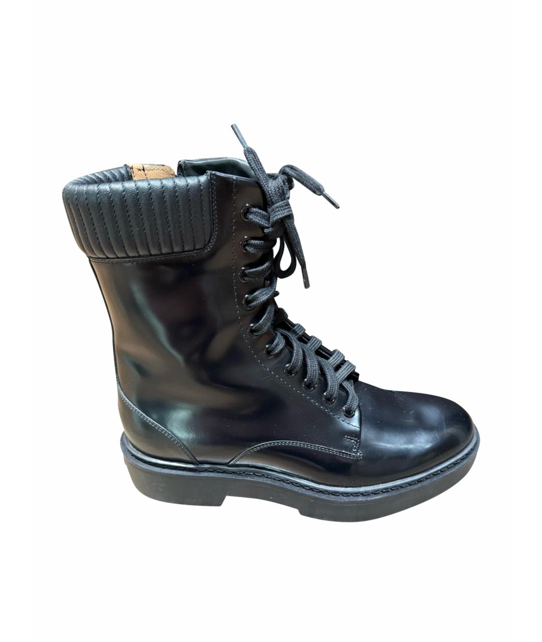 SANTONI Черные кожаные ботинки, фото 9