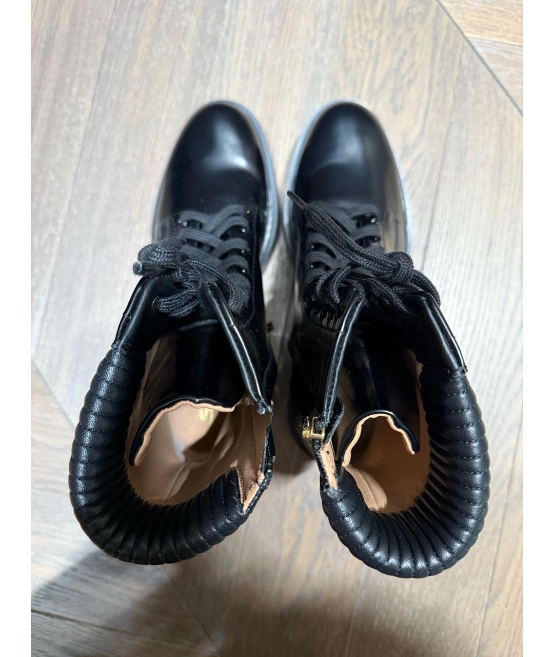 SANTONI Черные кожаные ботинки, фото 3