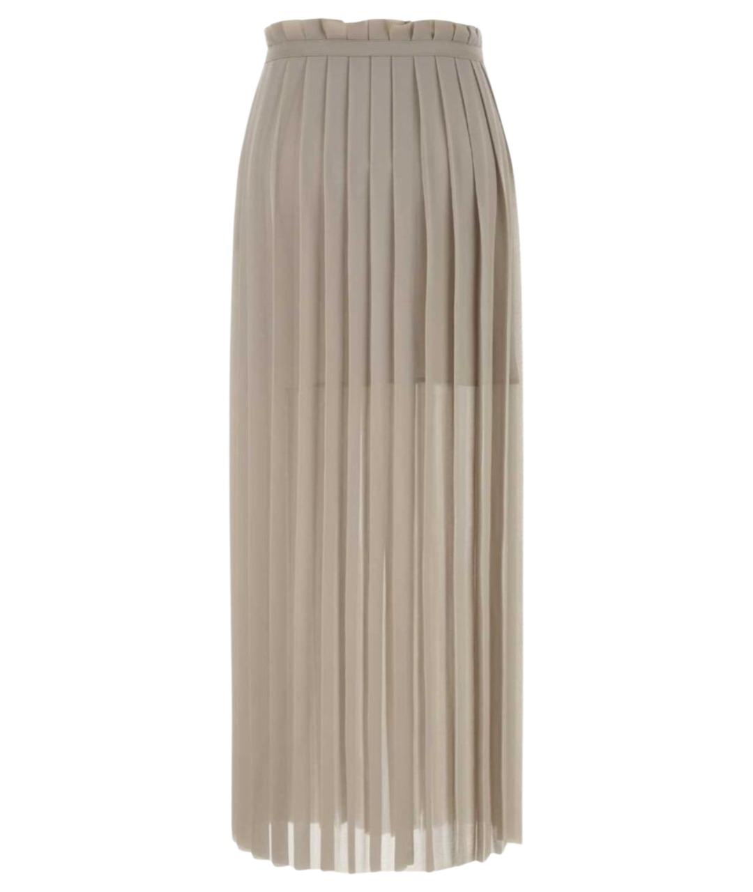 Ami Paris Бежевая полиэстеровая юбка макси, фото 2