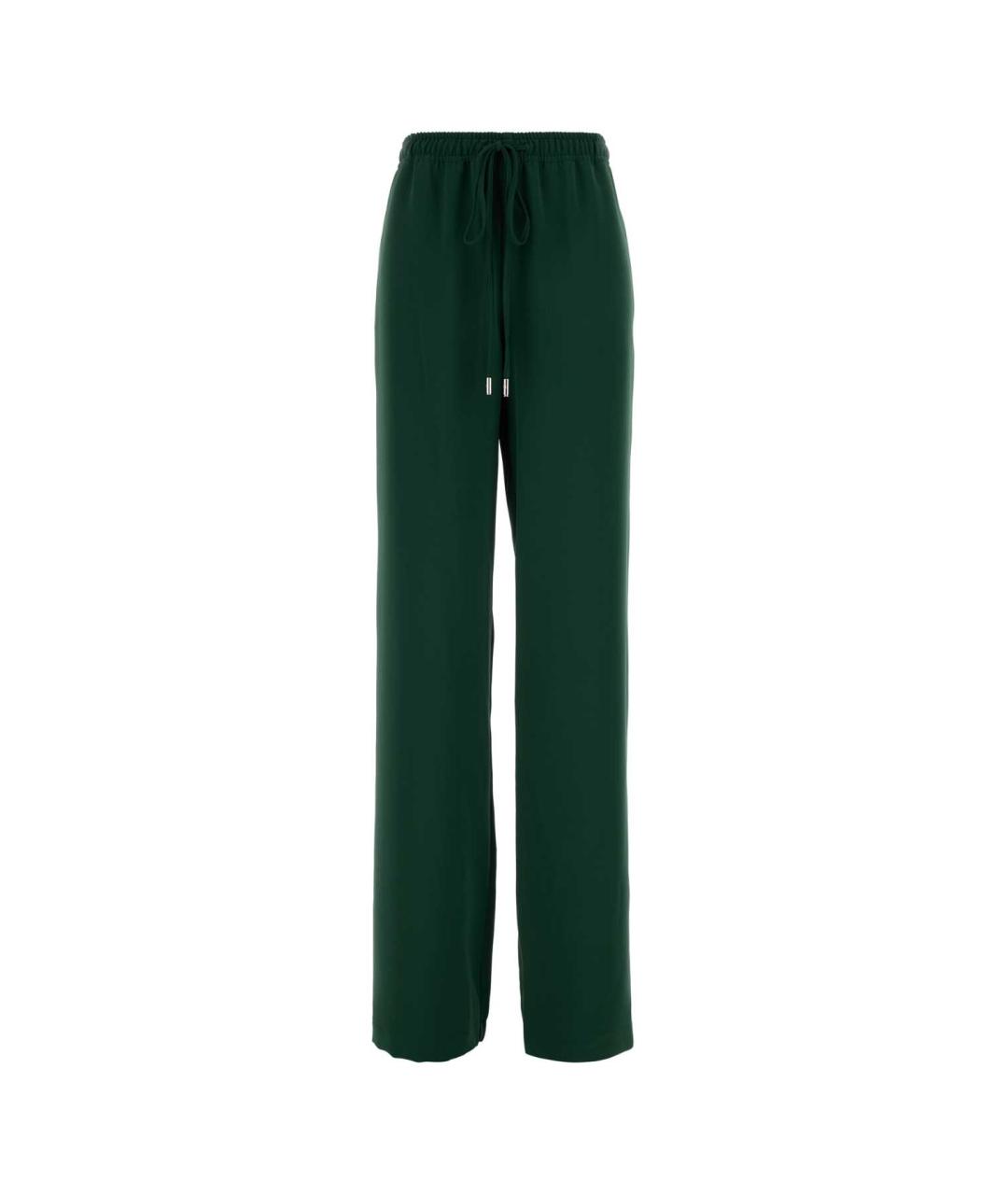ERMANNO SCERVINO Зеленые полиэстеровые прямые брюки, фото 1