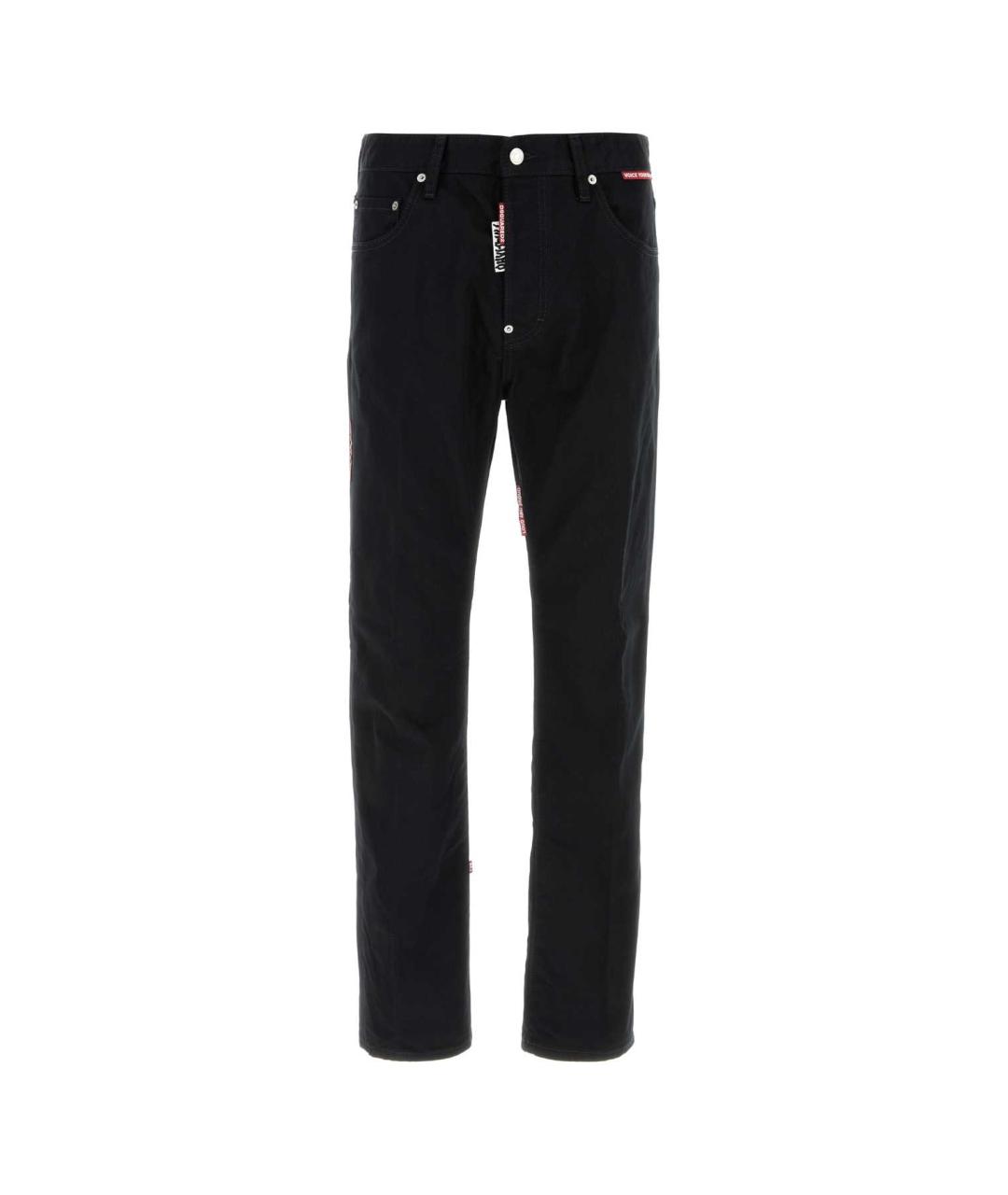 DSQUARED2 Черные хлопковые прямые джинсы, фото 1