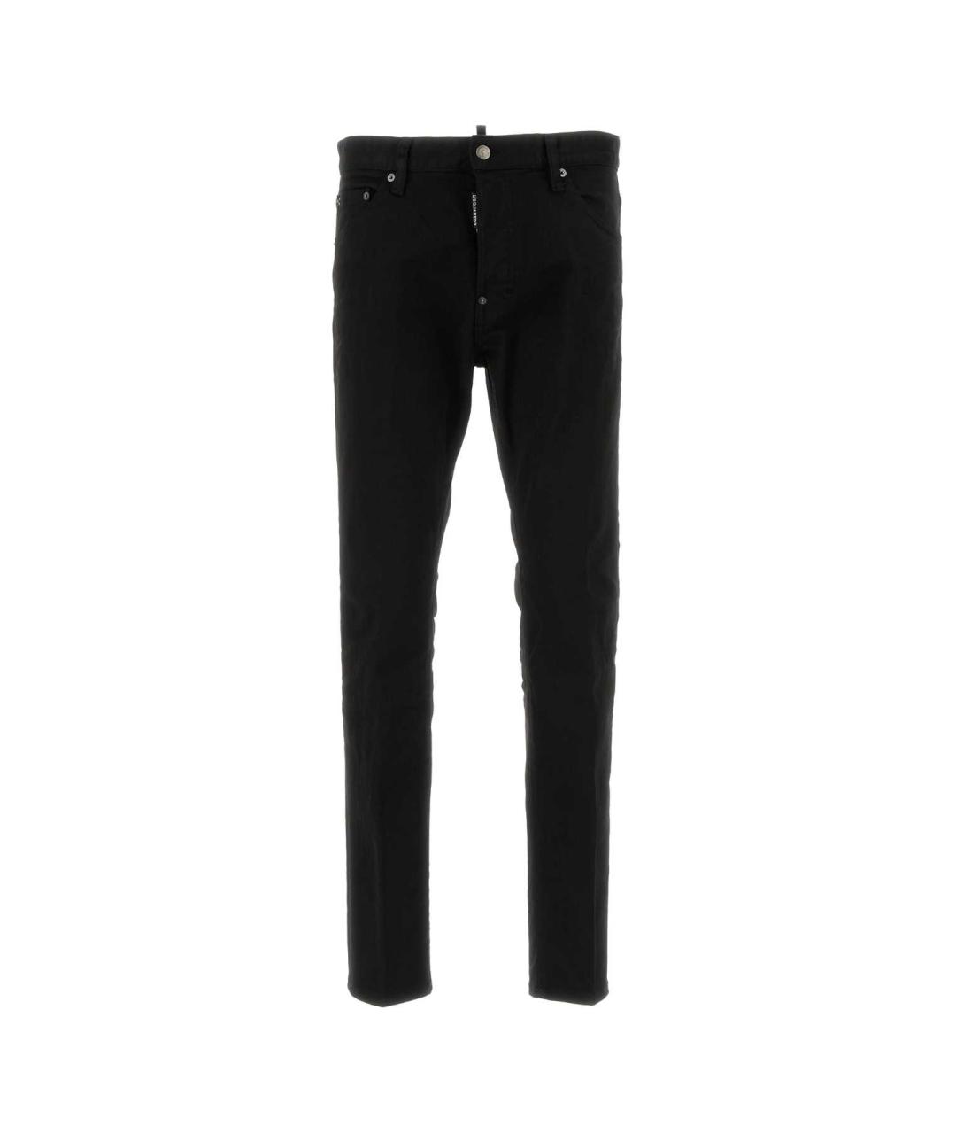 DSQUARED2 Черные хлопковые прямые джинсы, фото 1