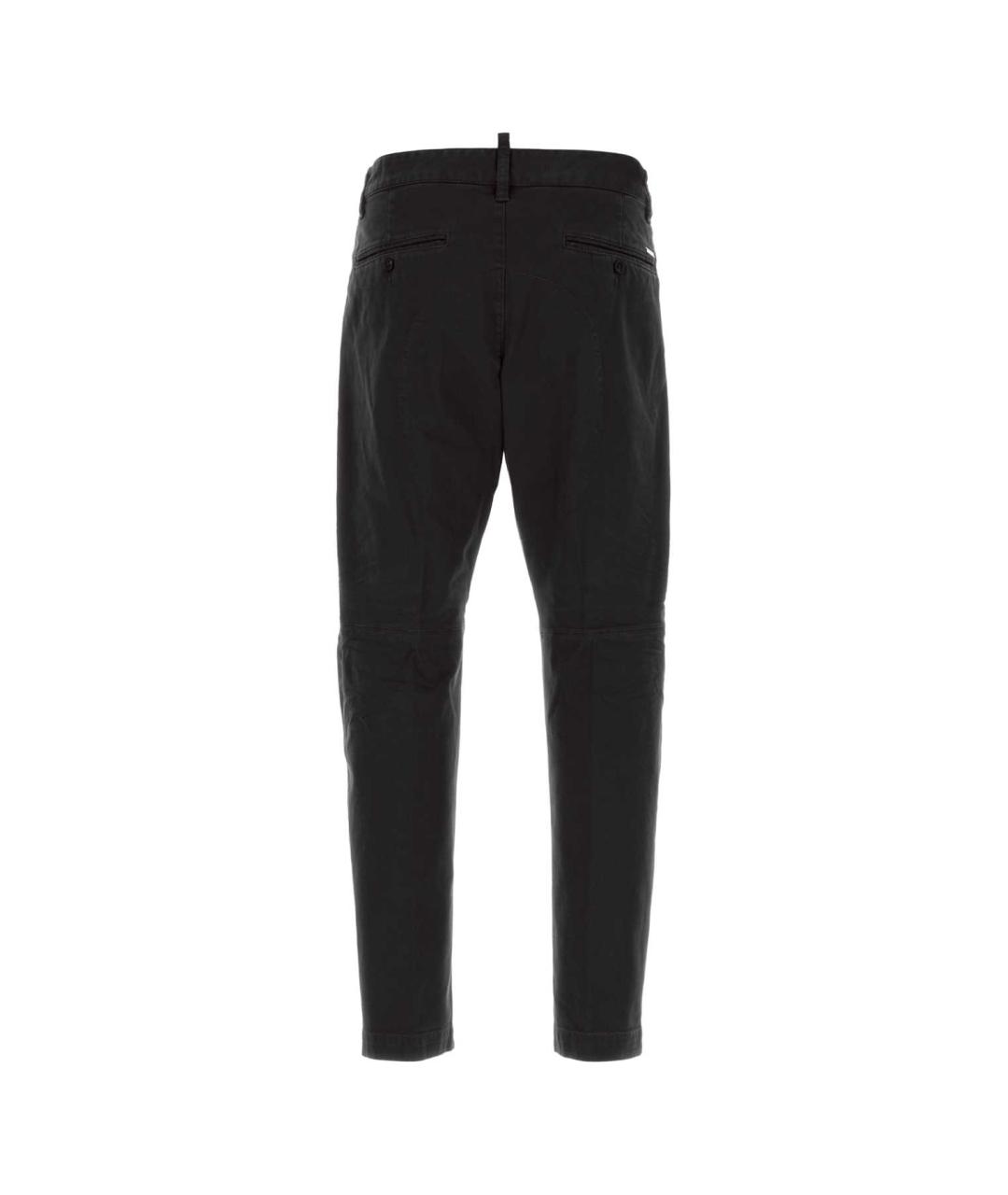 DSQUARED2 Черные хлопковые повседневные брюки, фото 2