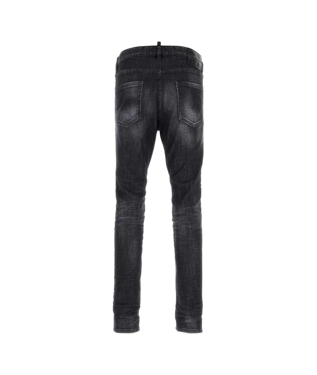 DSQUARED2 Черные хлопковые прямые джинсы, фото 2