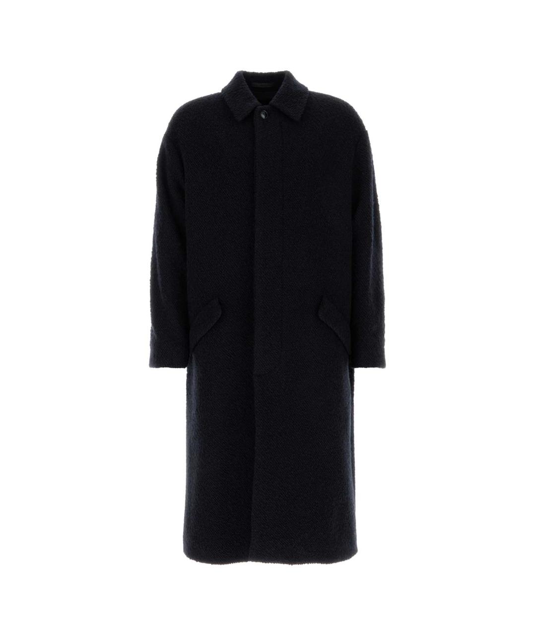 GIORGIO ARMANI Темно-синее шерстяное пальто, фото 1