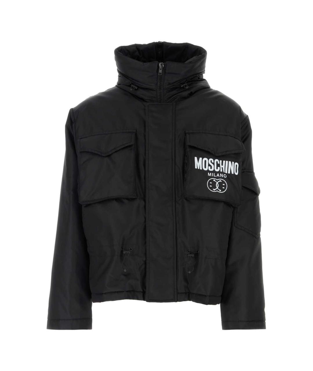 MOSCHINO Черная полиэстеровая куртка, фото 1