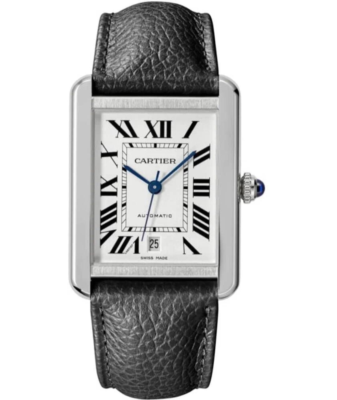 CARTIER Белые кожаные часы, фото 1
