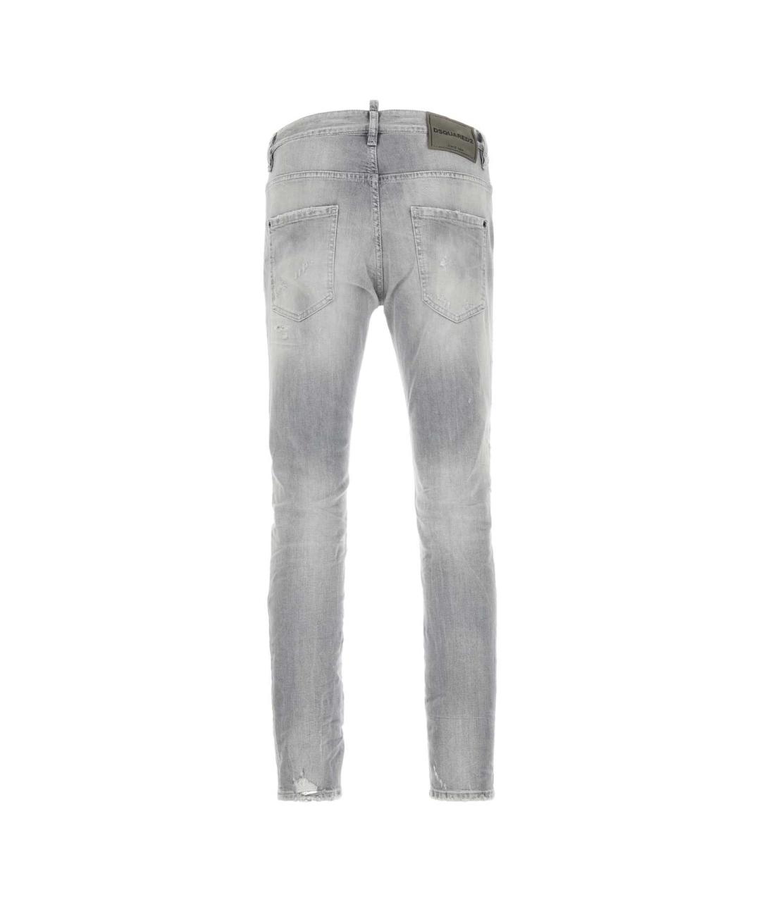 DSQUARED2 Серые хлопковые прямые джинсы, фото 2
