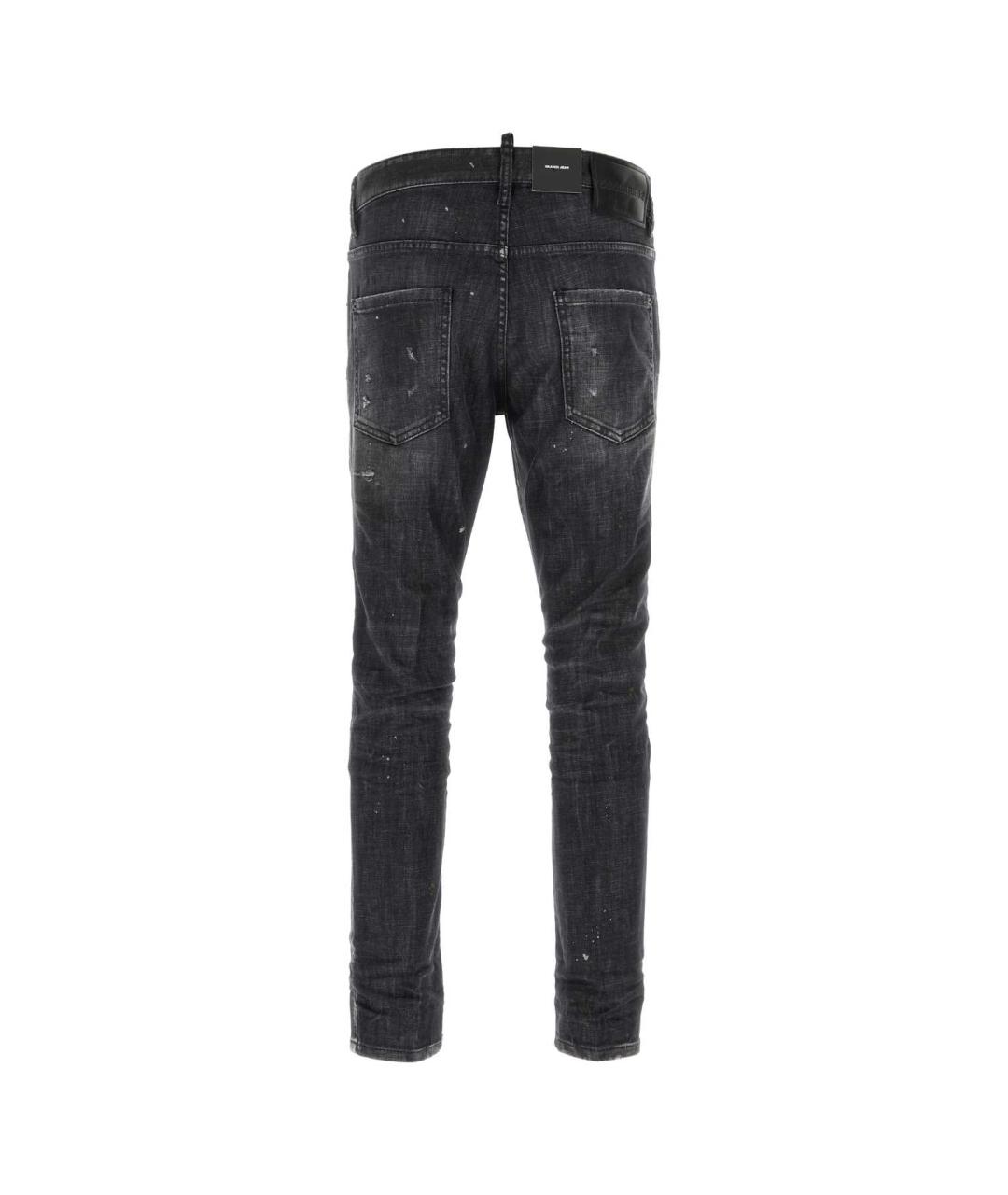 DSQUARED2 Черные хлопковые прямые джинсы, фото 2