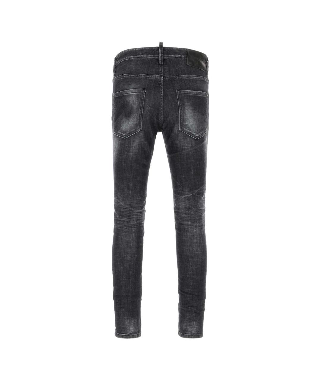 DSQUARED2 Черные хлопковые прямые джинсы, фото 2