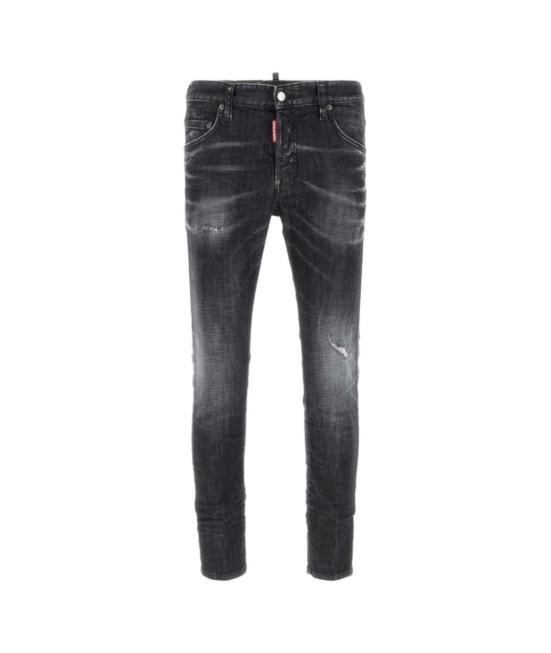 DSQUARED2 Черные хлопковые прямые джинсы, фото 1