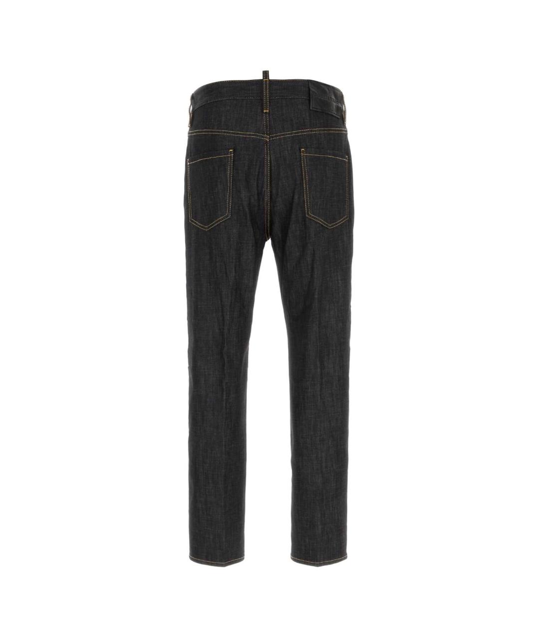 DSQUARED2 Черные хлопковые прямые джинсы, фото 2