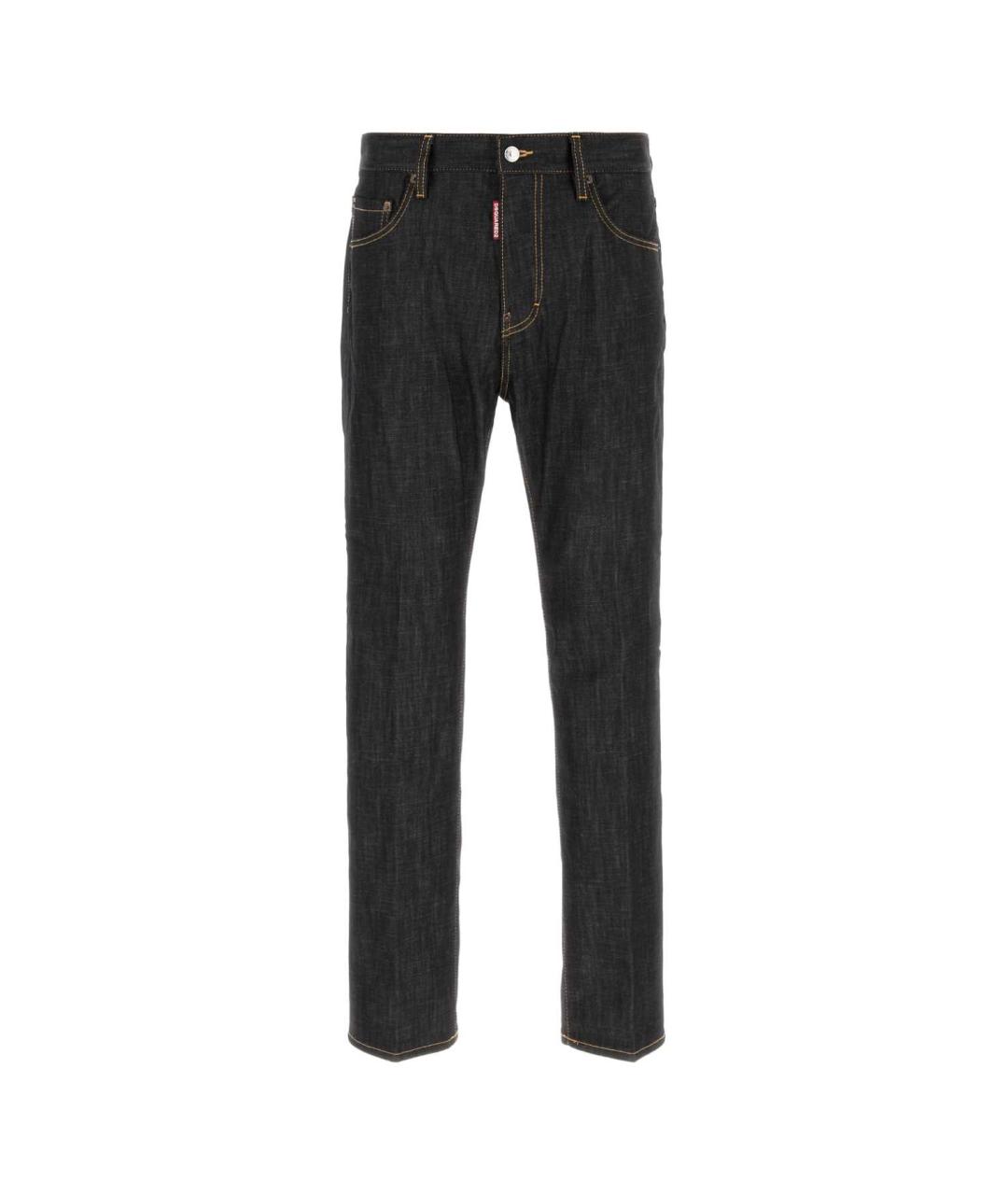 DSQUARED2 Черные хлопковые прямые джинсы, фото 1