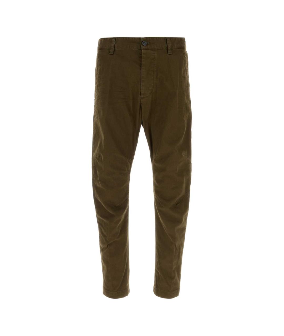 DSQUARED2 Хаки хлопковые повседневные брюки, фото 1