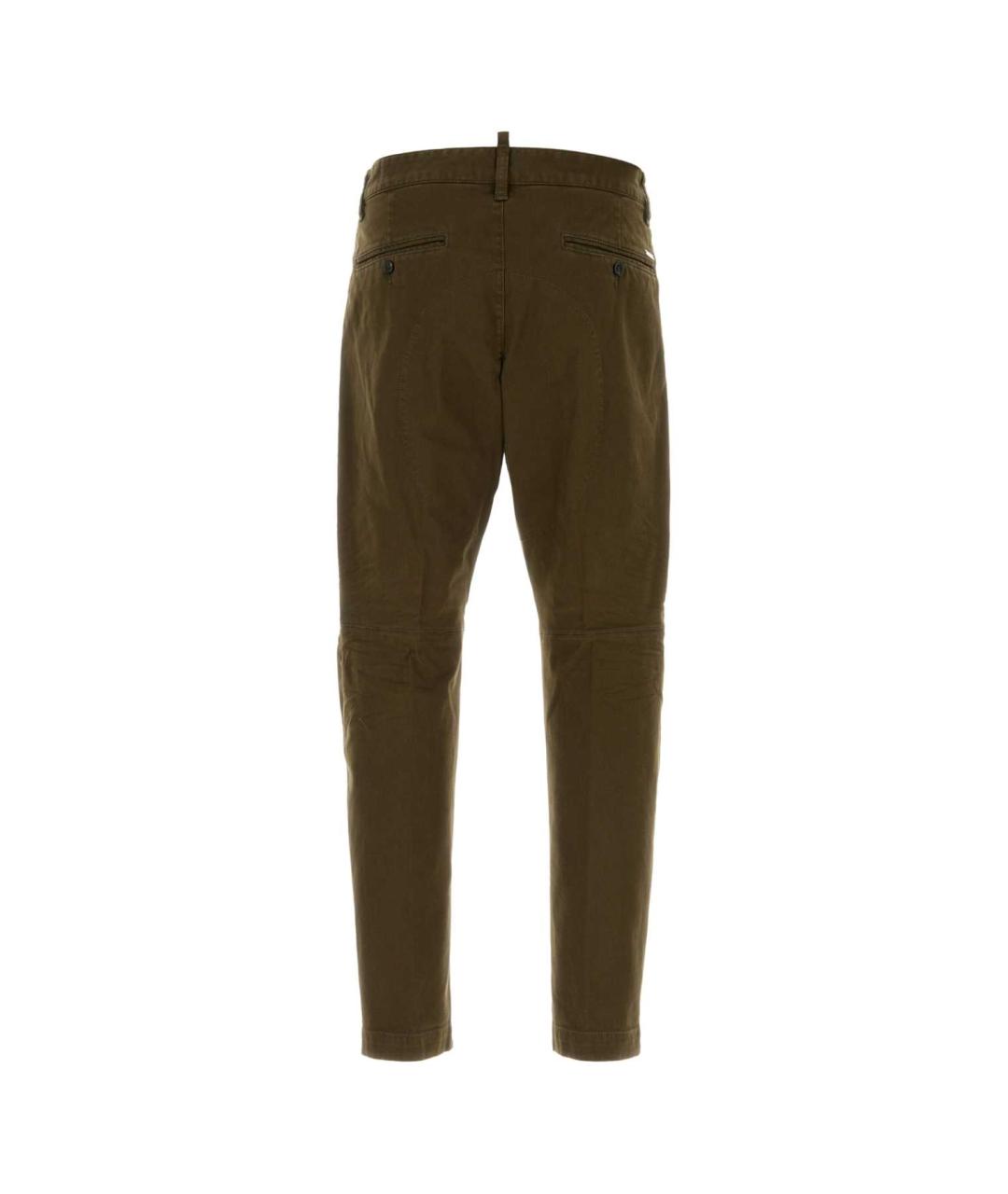 DSQUARED2 Хаки хлопковые повседневные брюки, фото 2