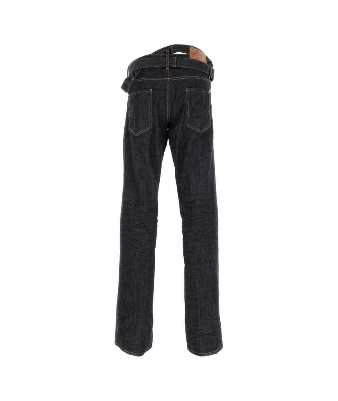 DSQUARED2 Темно-синие хлопковые прямые джинсы, фото 2