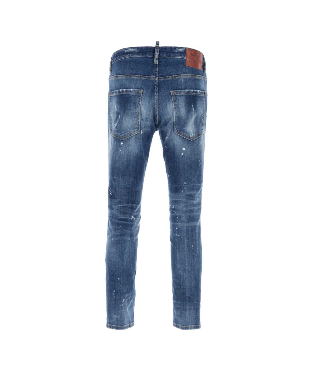 DSQUARED2 Темно-синие хлопковые прямые джинсы, фото 2