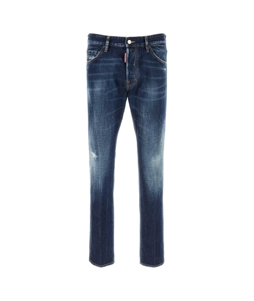 DSQUARED2 Синие хлопковые прямые джинсы, фото 1