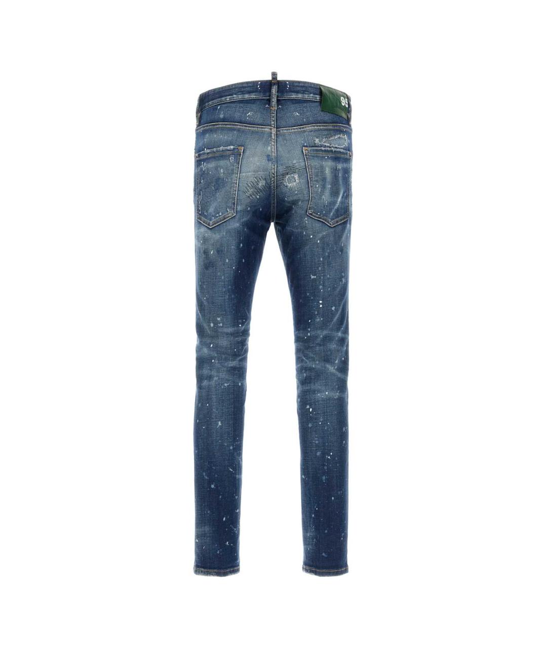 DSQUARED2 Синие хлопко-эластановые джинсы скинни, фото 2