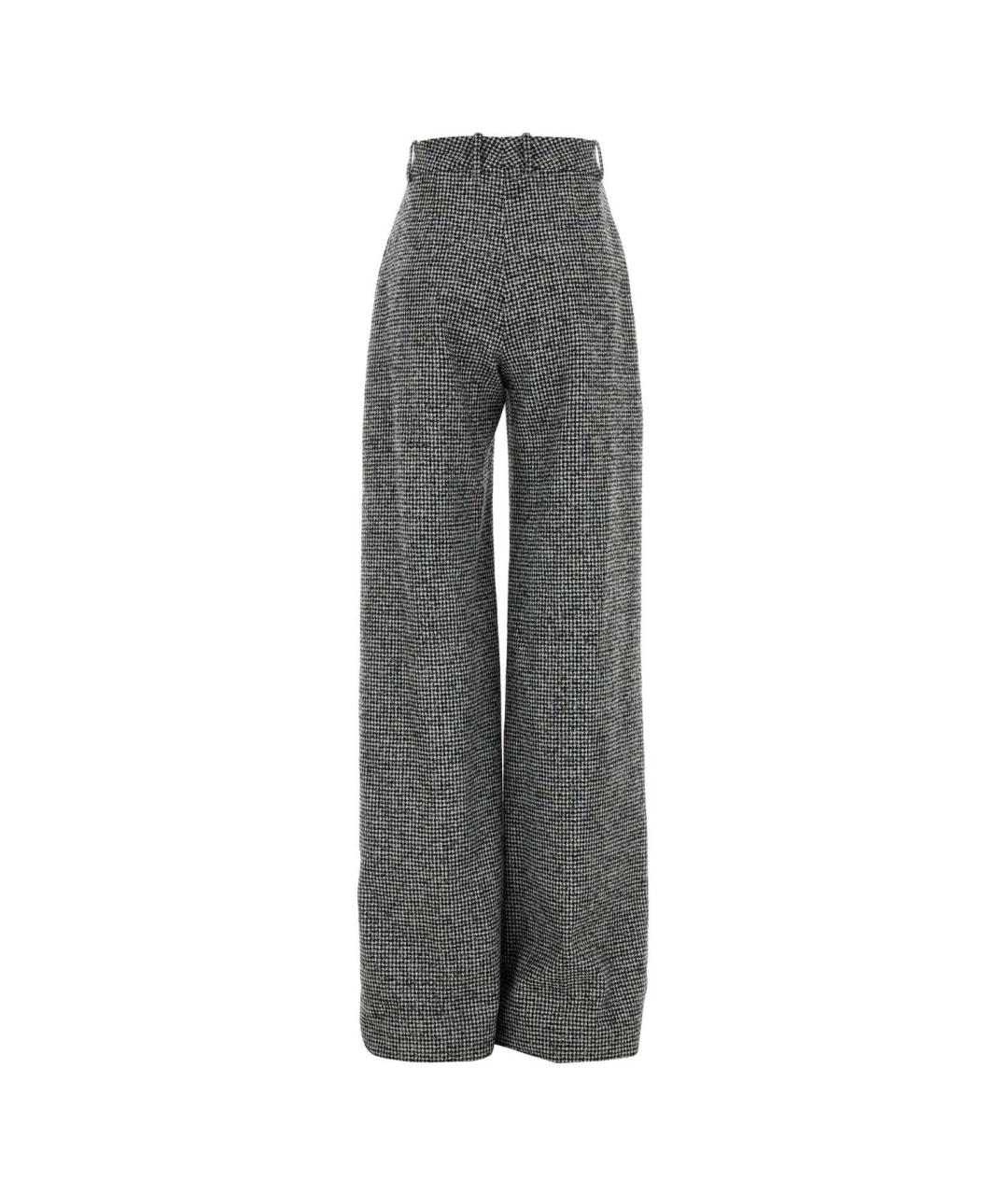 ERMANNO SCERVINO Антрацитовые шерстяные прямые брюки, фото 2