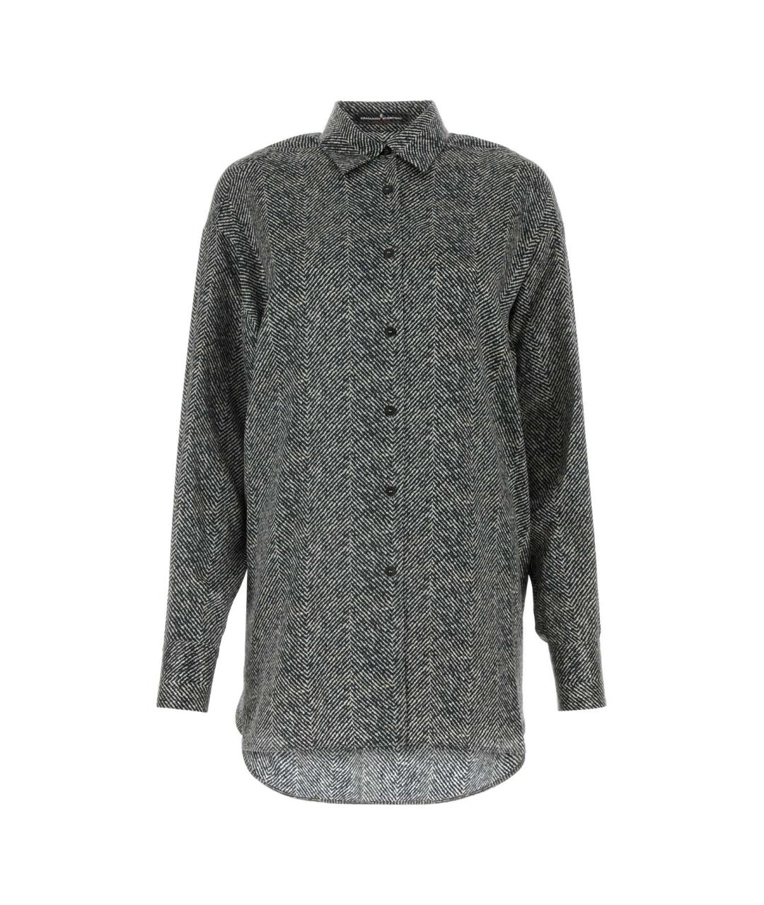 ERMANNO SCERVINO Серая шелковая рубашка, фото 1