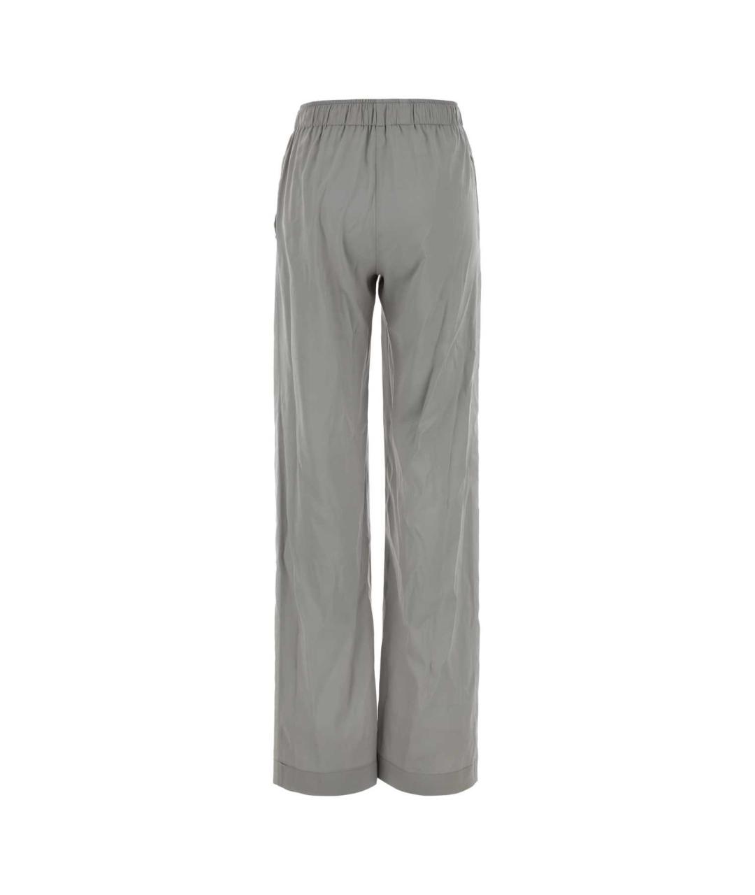 ERMANNO SCERVINO Серые шелковые прямые брюки, фото 2