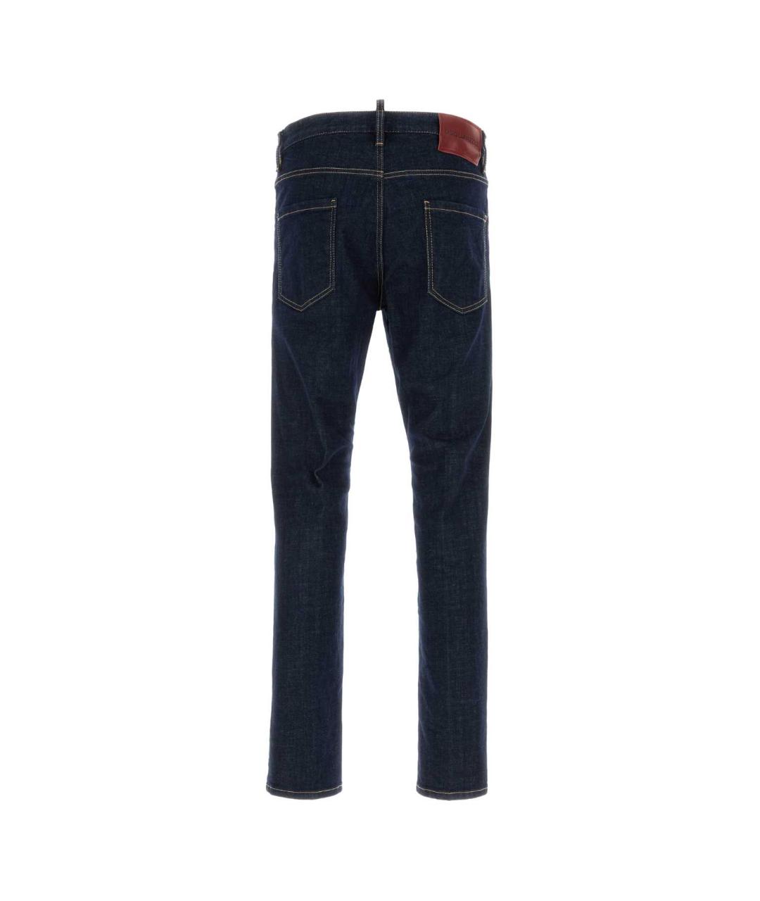 DSQUARED2 Синие хлопковые прямые джинсы, фото 2