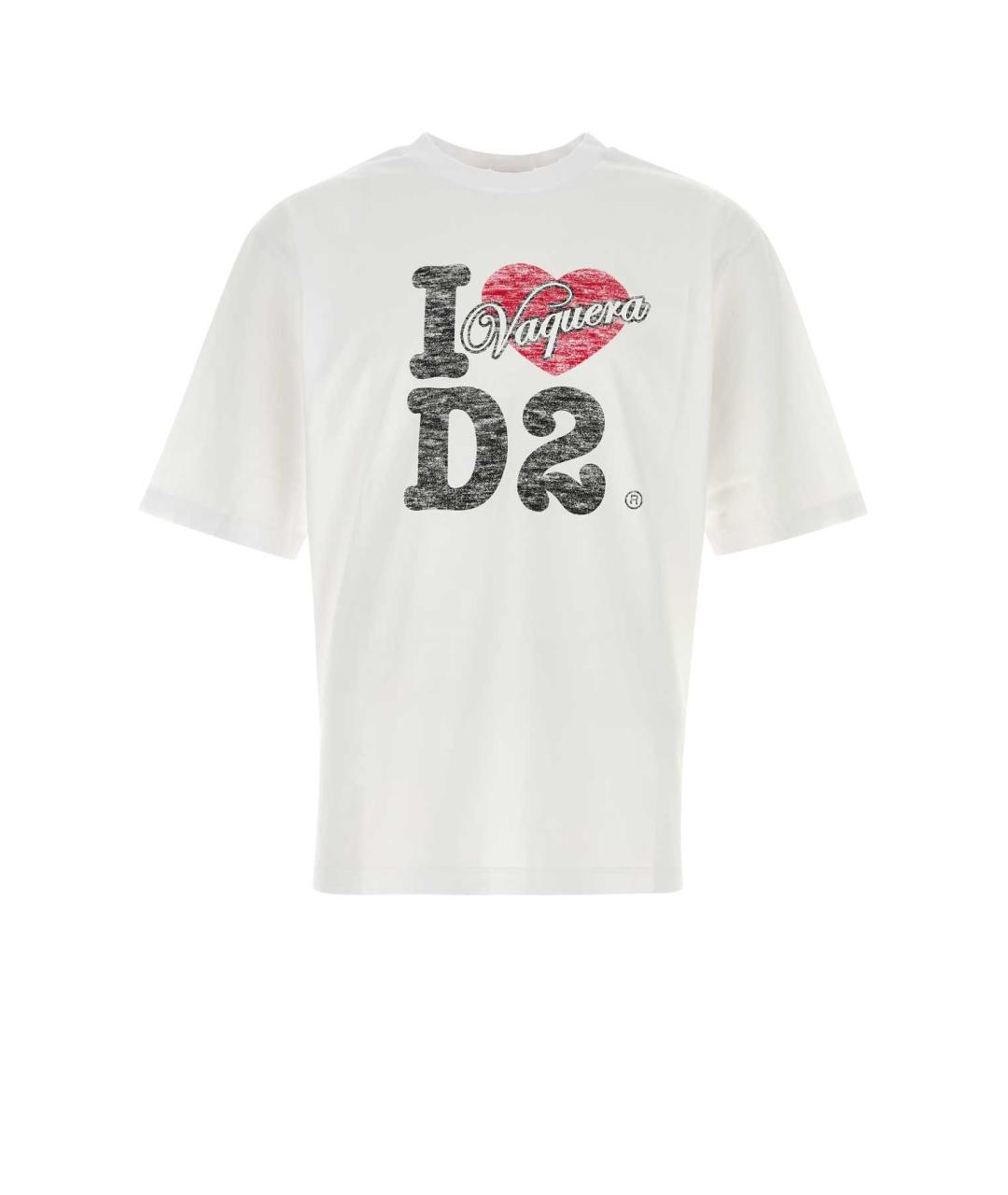 DSQUARED2 Белая хлопковая футболка, фото 1