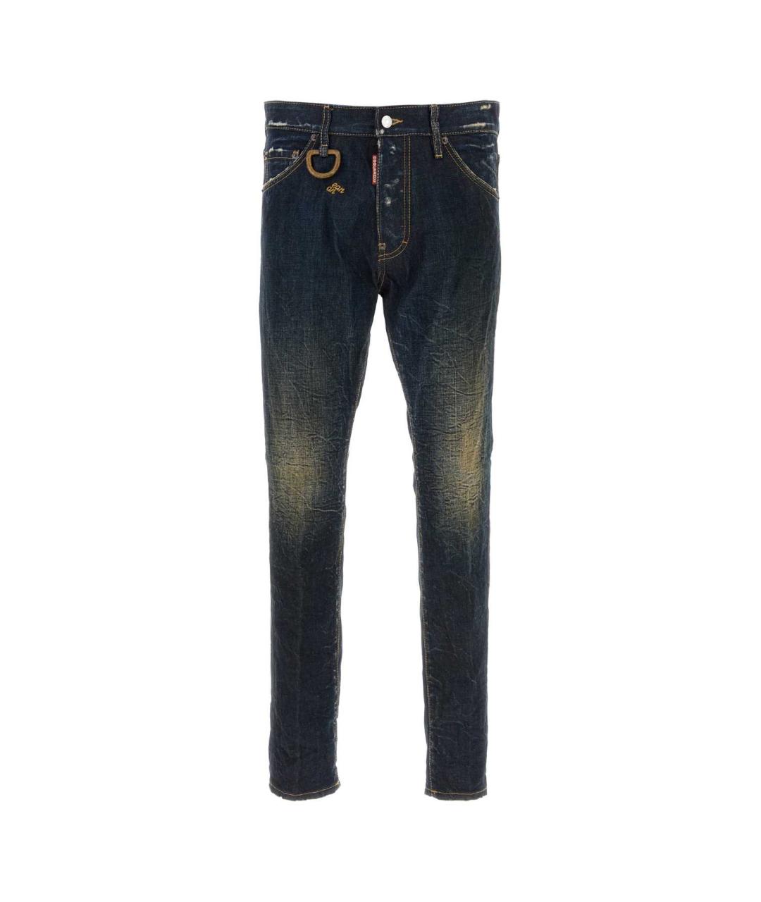DSQUARED2 Синие хлопковые прямые джинсы, фото 1