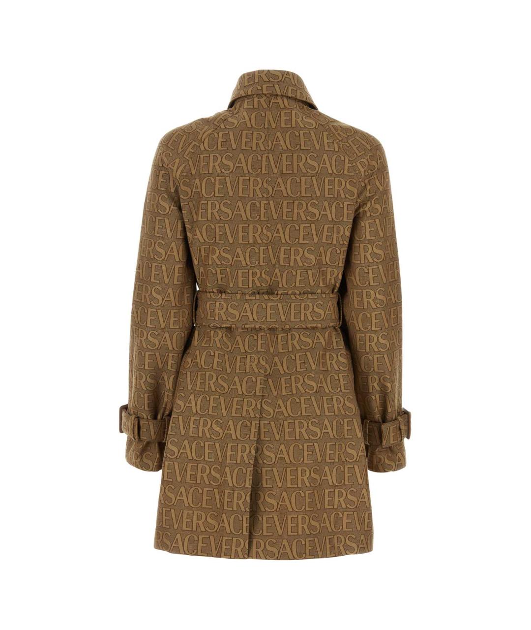 VERSACE Коричневый полиэстеровый тренч/плащ, фото 2