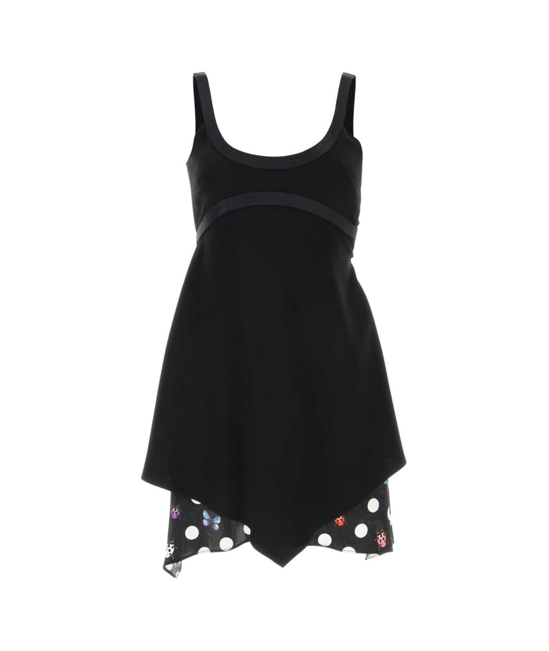 VERSACE Черное ацетатное коктейльное платье, фото 1