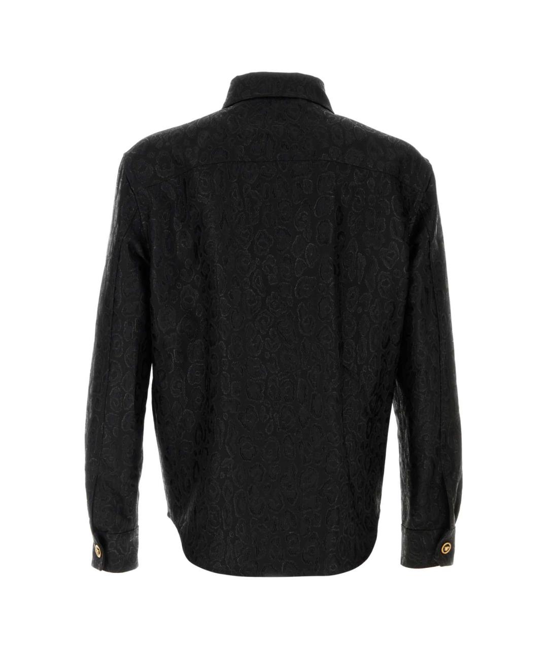 VERSACE Черная шерстяная кэжуал рубашка, фото 2