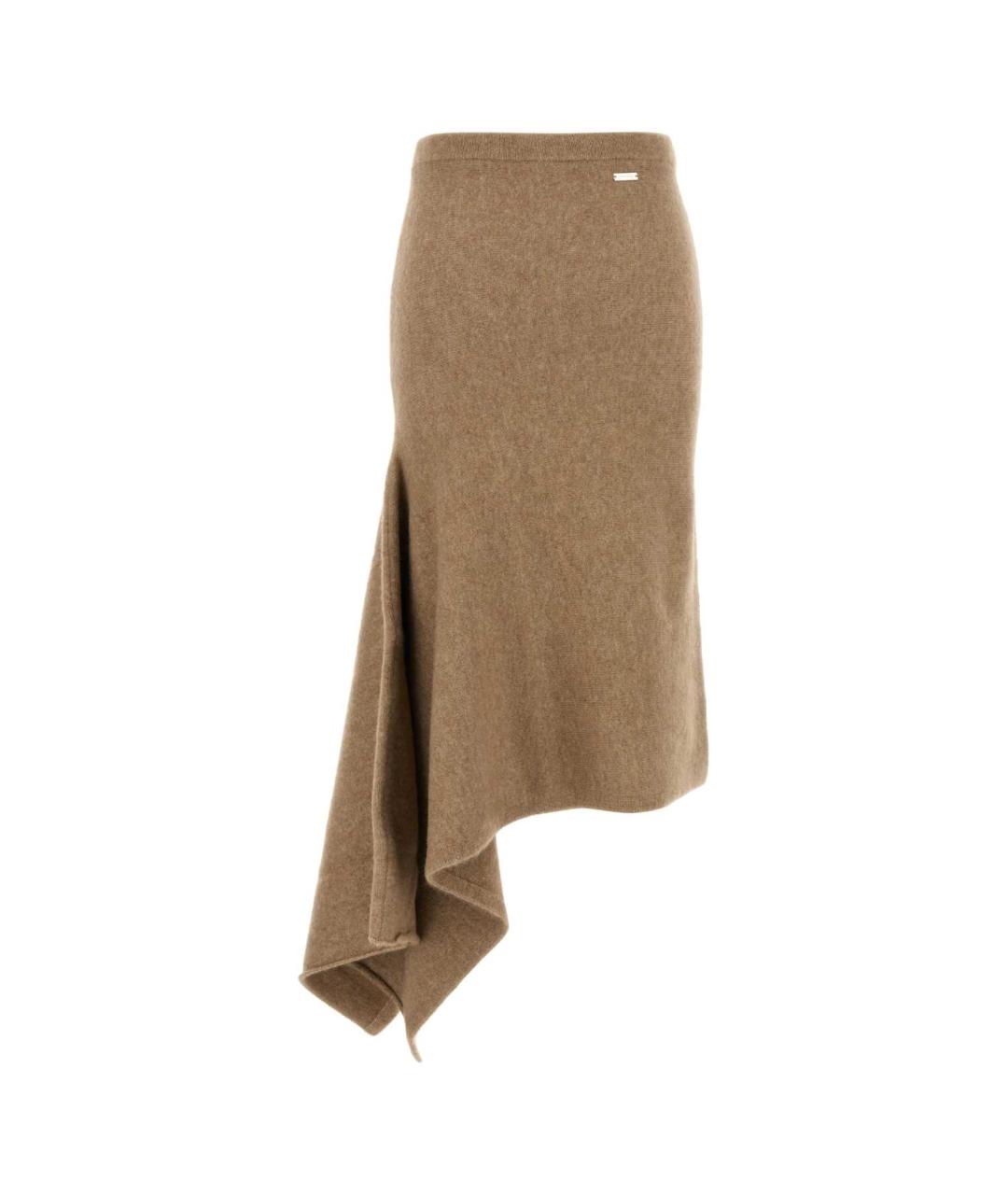 FERRAGAMO Бежевая шерстяная юбка миди, фото 2