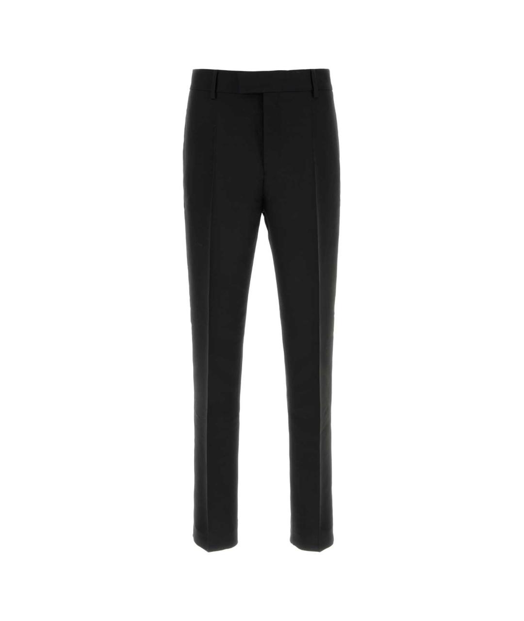 FERRAGAMO Черные вискозные повседневные брюки, фото 1