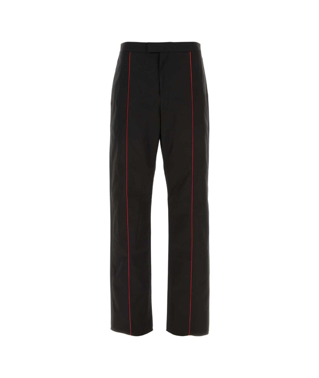 FERRAGAMO Черные полиэстеровые повседневные брюки, фото 1