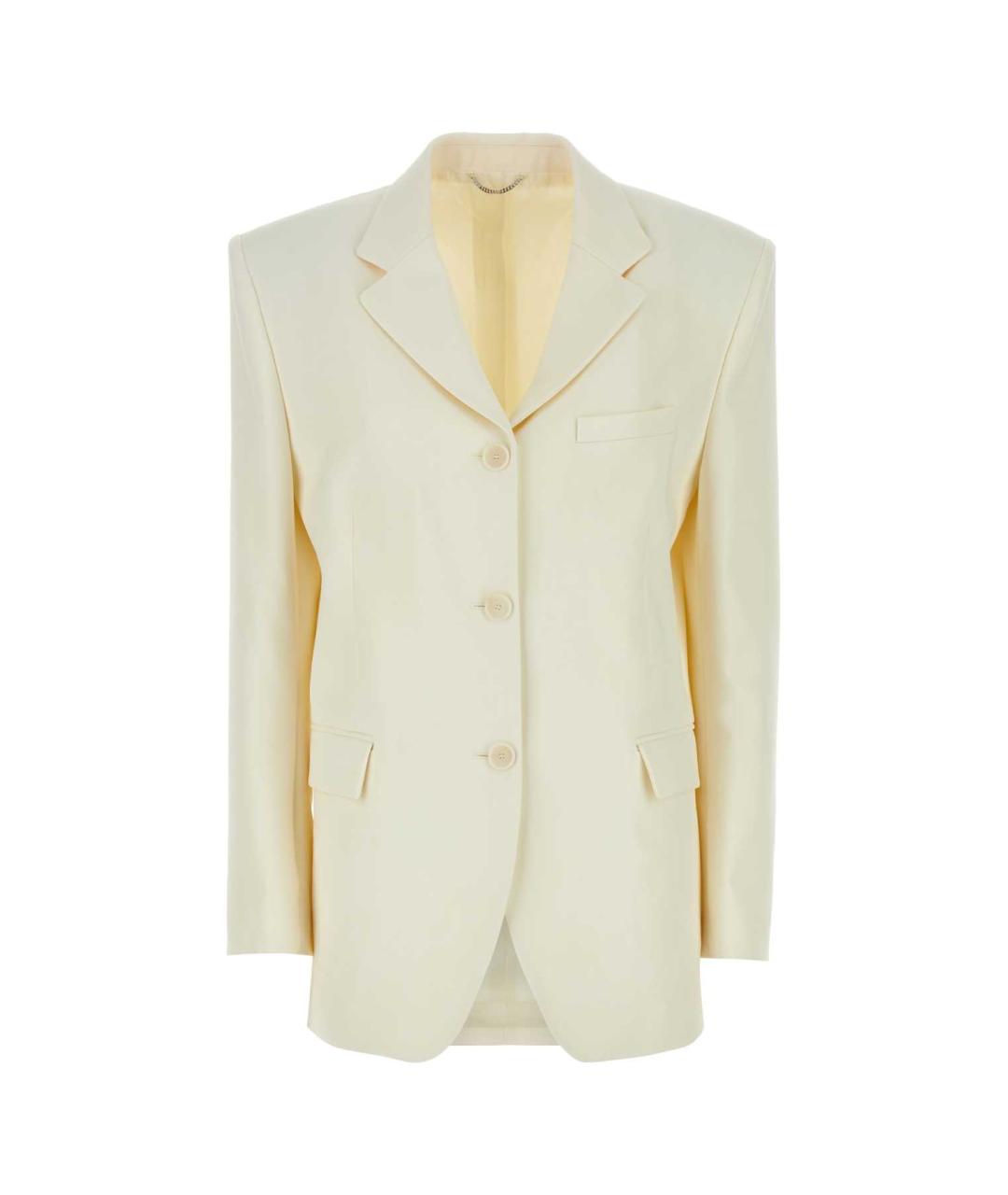 MAGDA BUTRYM Белый шерстяной жакет/пиджак, фото 1