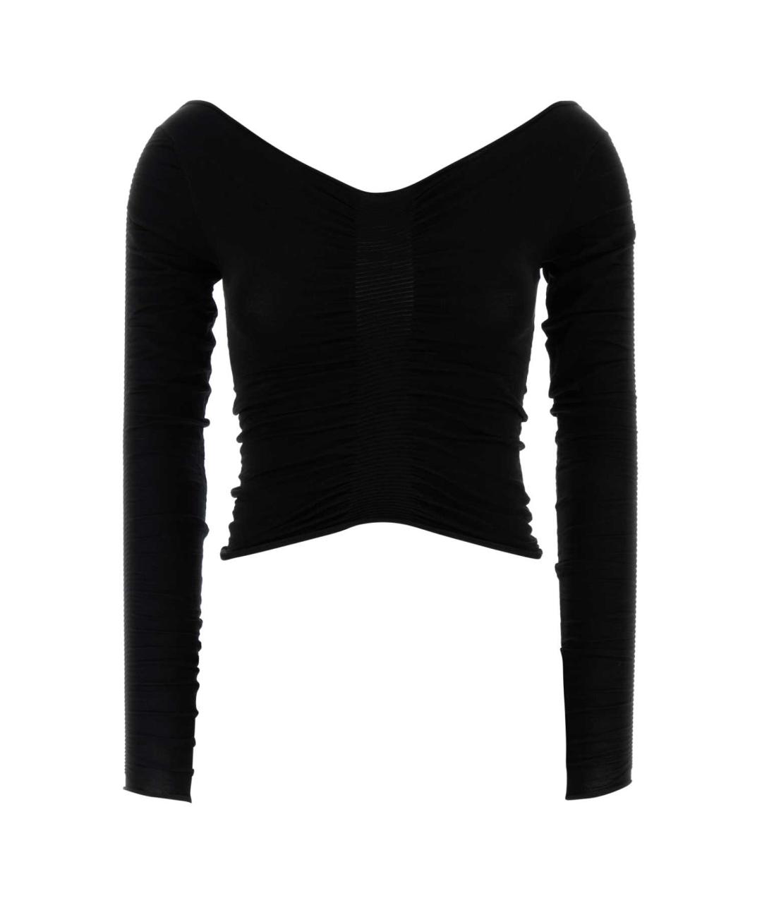 ALEXANDER WANG Черная полиэстеровая футболка, фото 1