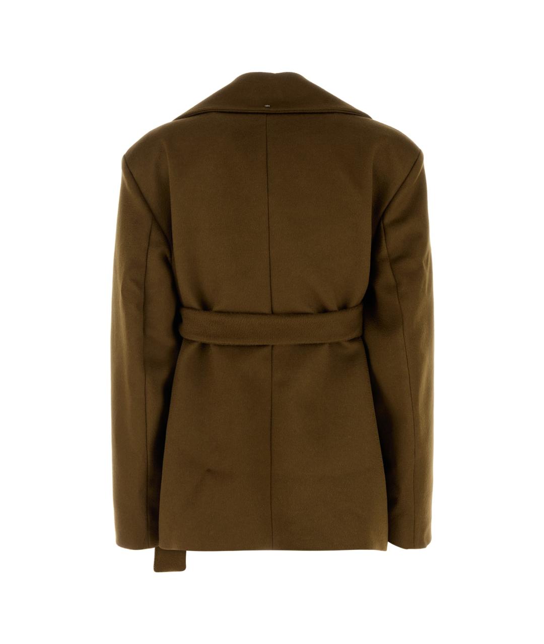 SPORTMAX Коричневое шерстяное пальто, фото 2