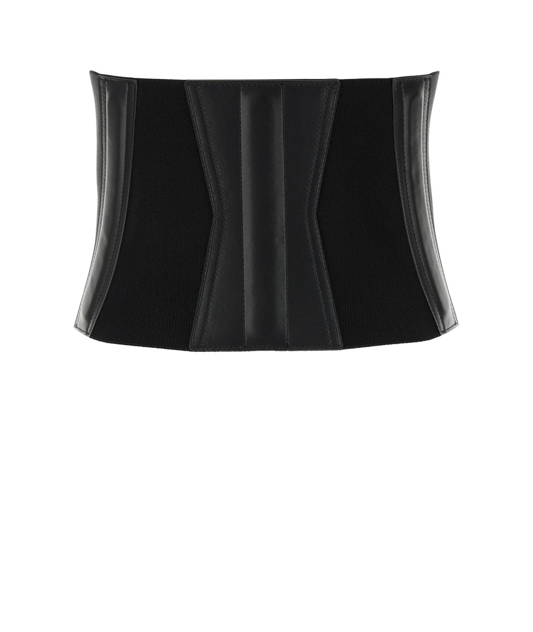 SPORTMAX Черный кожаный ремень, фото 2