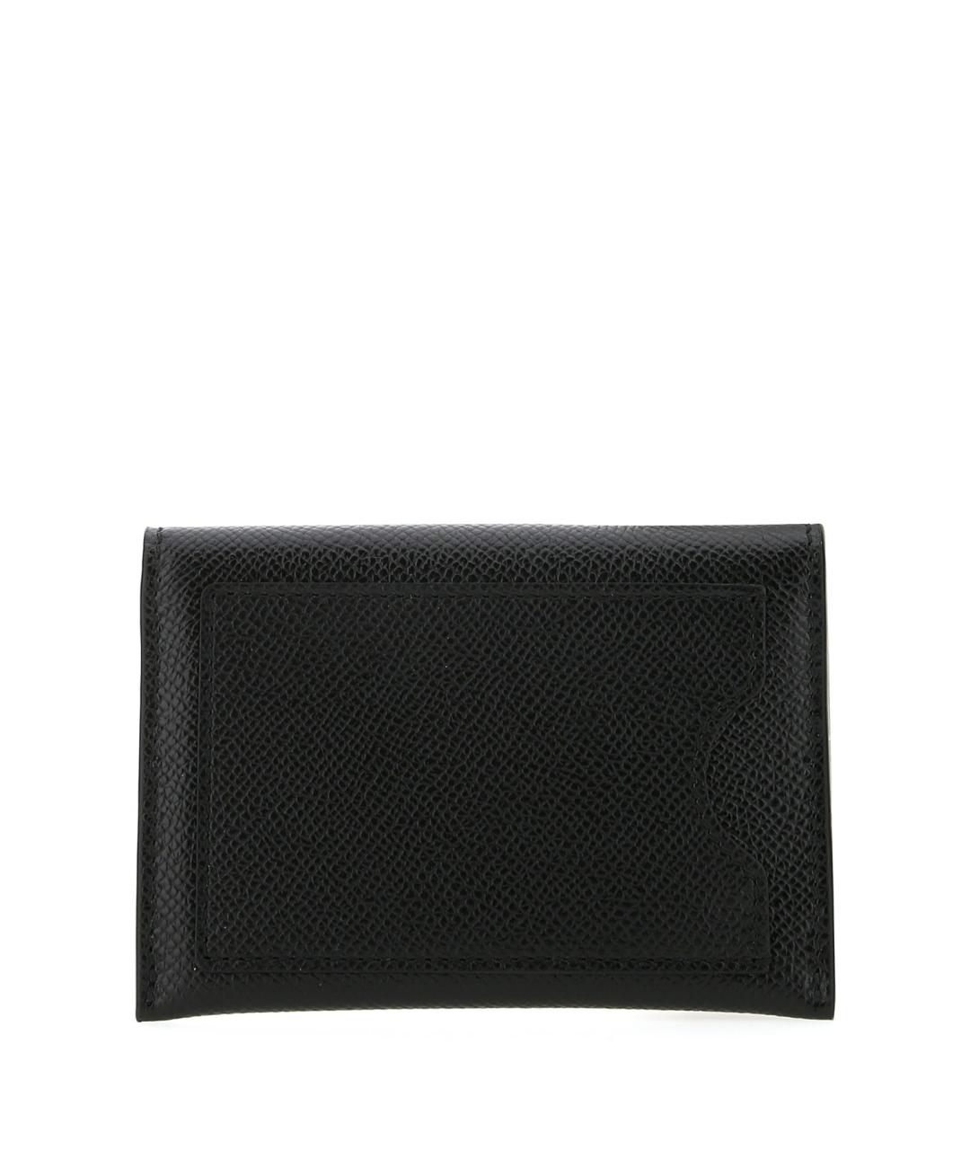FERRAGAMO Черный кожаный кошелек, фото 2