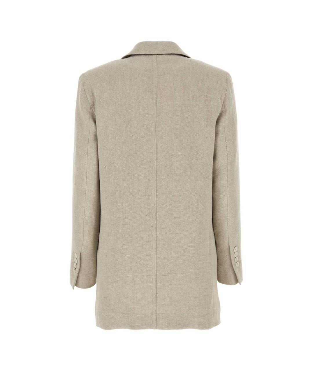 MAX MARA Серый льняной жакет/пиджак, фото 2