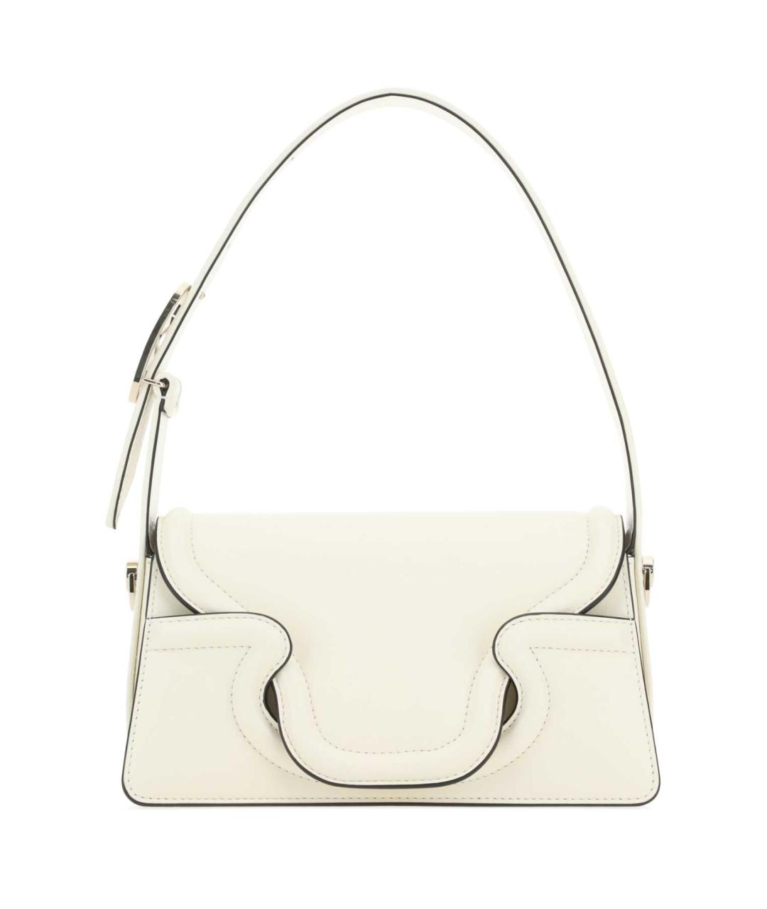 VALENTINO Белая кожаная сумка с короткими ручками, фото 1