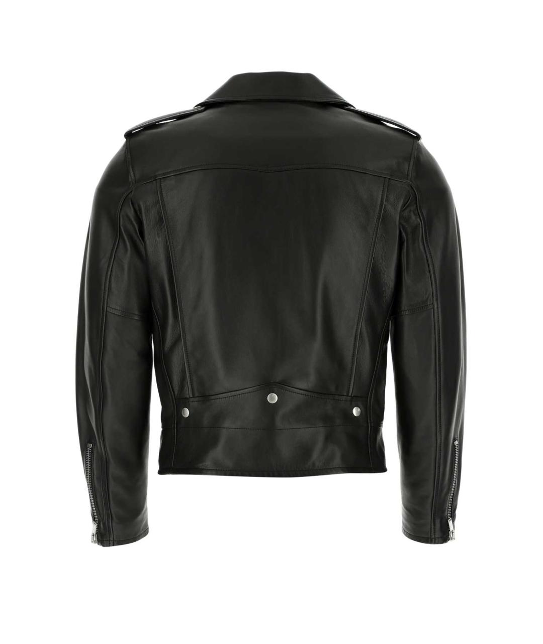 SAINT LAURENT Черная кожаная куртка, фото 2