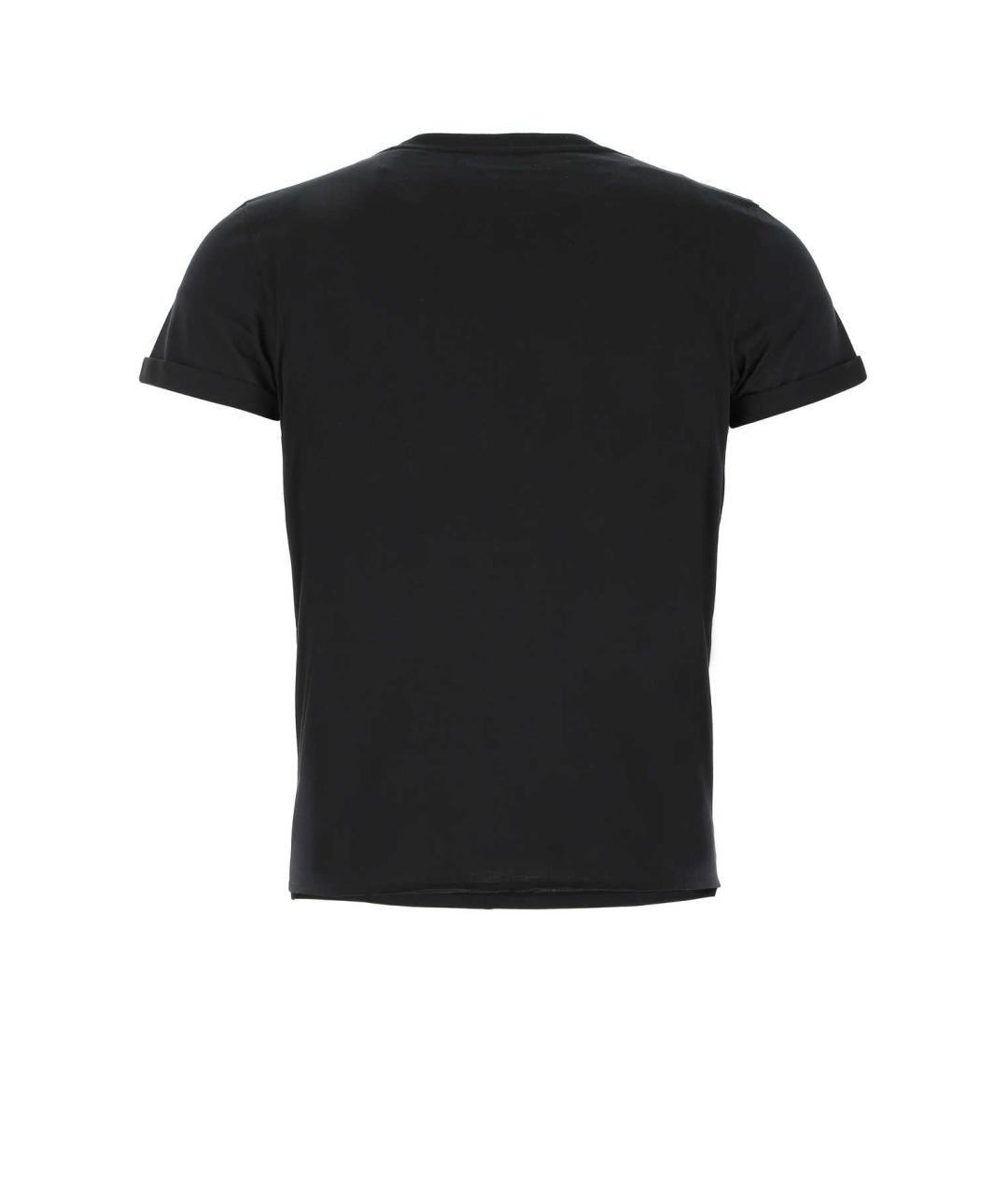 SAINT LAURENT Черная хлопковая футболка, фото 2