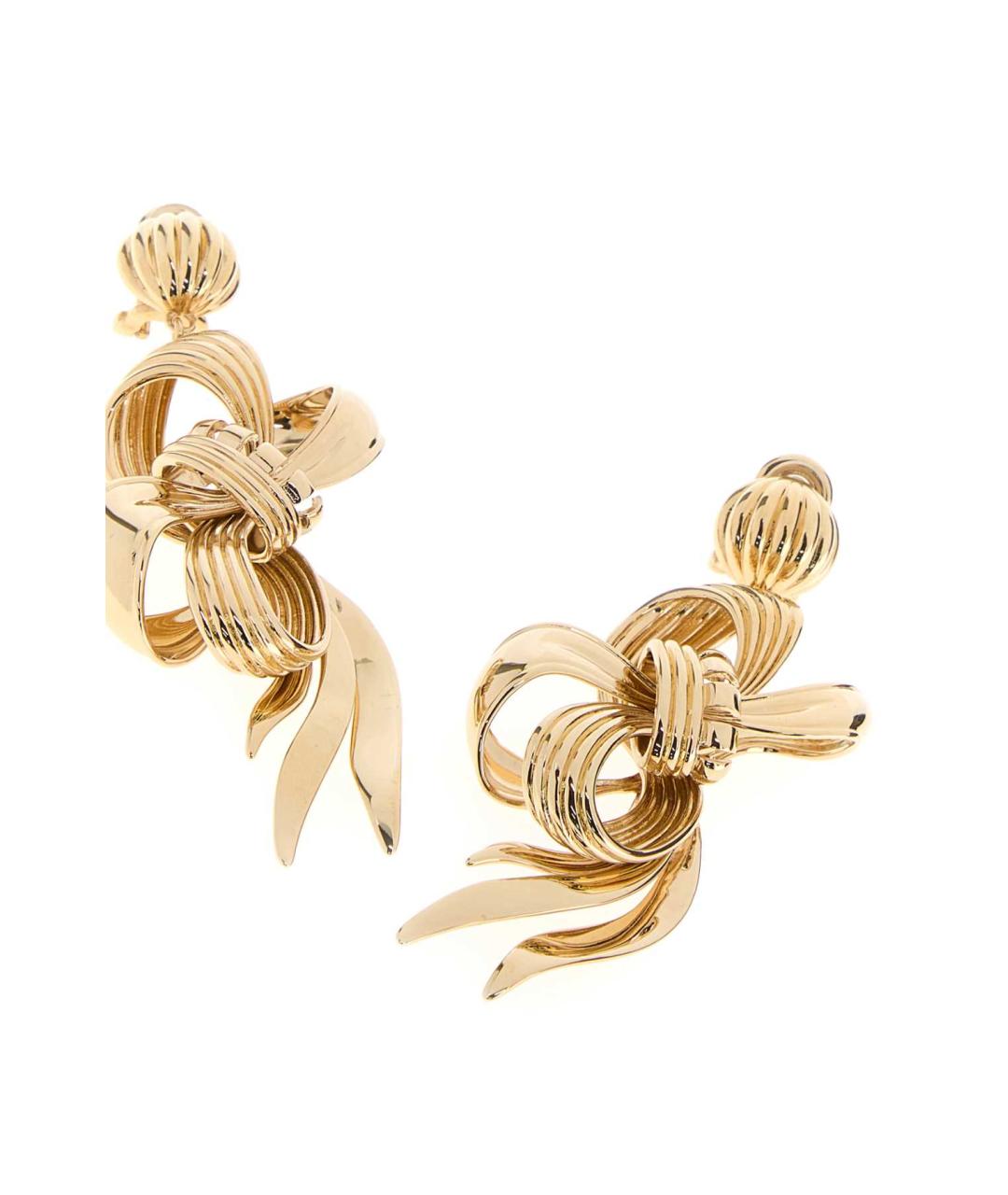 MIU MIU Золотые металлические серьги, фото 2