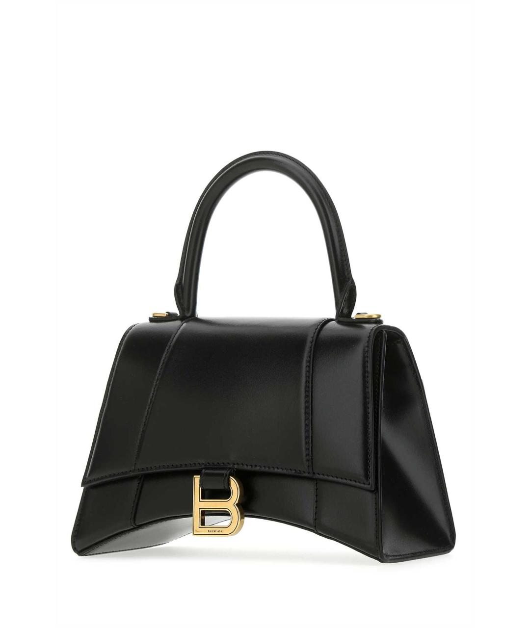 BALENCIAGA Черная кожаная сумка с короткими ручками, фото 2