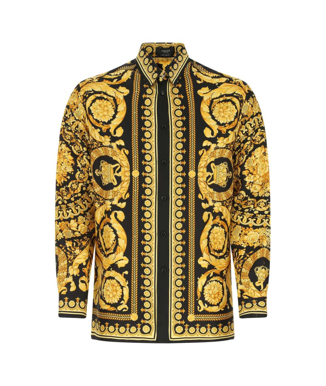 VERSACE Мульти шелковая кэжуал рубашка, фото 1